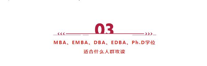 MBA、EMBA、DBA、EDBA、Ph.D有啥區(qū)別？適合什么人群就讀？
